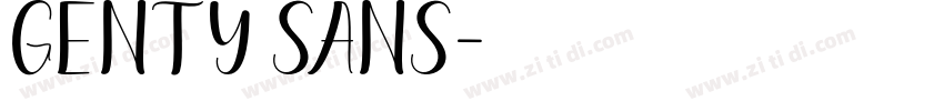 Genty Sans字体转换